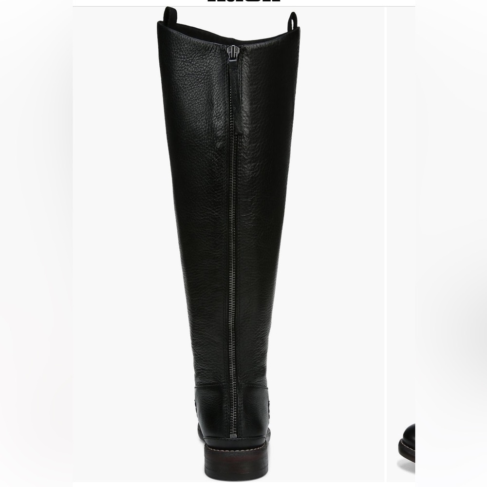 Franco Sarto Meyer‎ Knee High Boot riding boots black leather 7 wide calf NWT - Picture 7 of 8